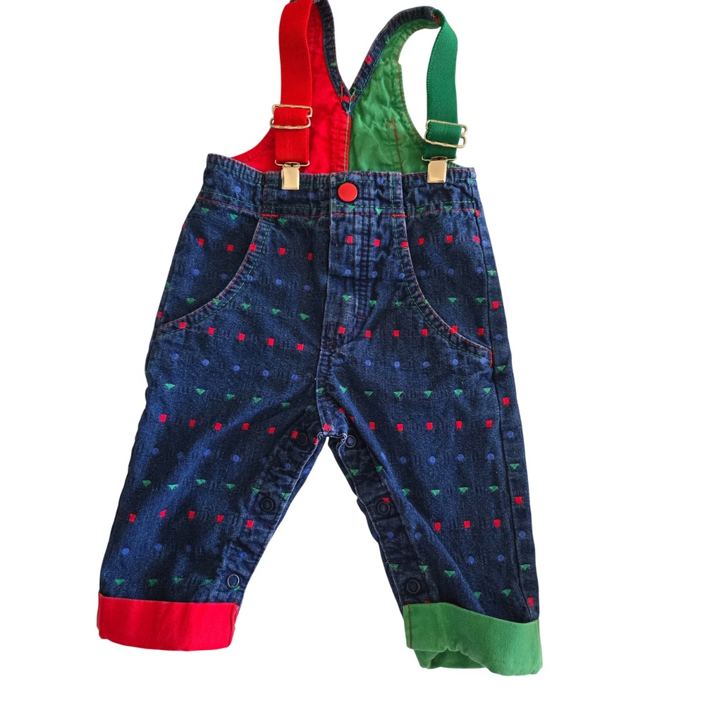 OshKosh B'gosh Baby Boys 3-6 Months Overalls Vintage 70s Vestbak USA Union Made